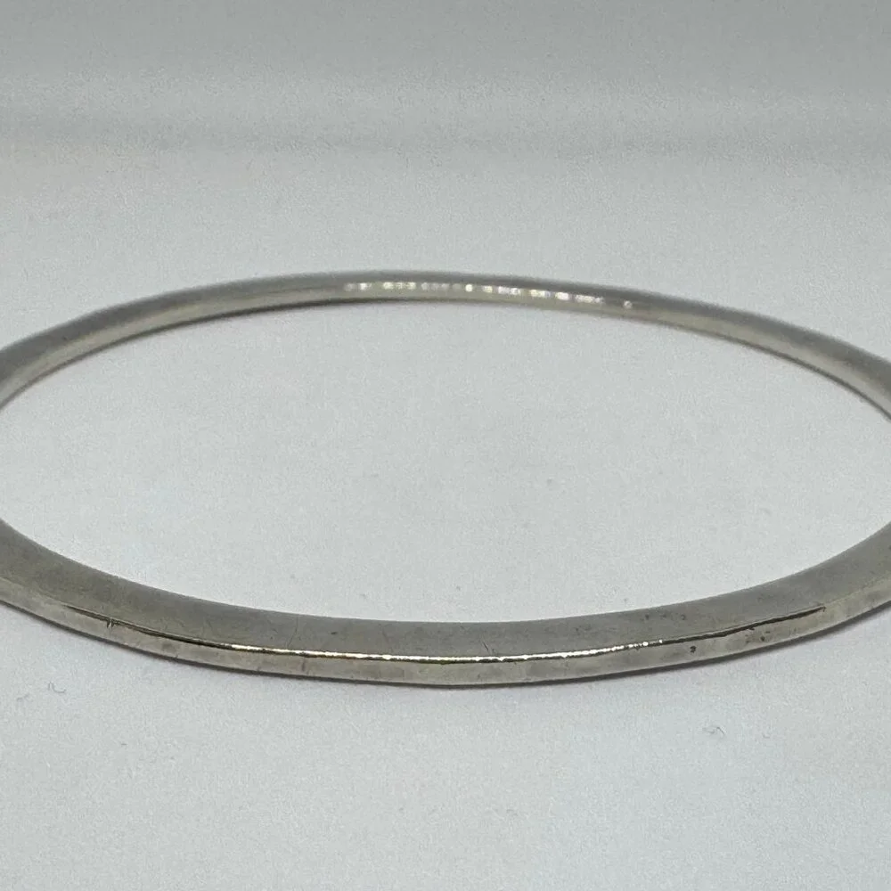 Hammered Sterling Silver Bangle - Picture 2 of 4